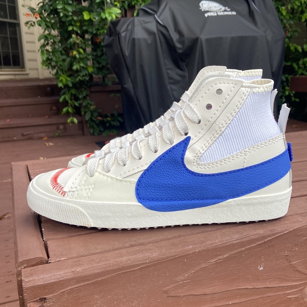 Nike Blazer Mid ‘77 Jumbo Women’s Size 9.5 White Royal Blue Sneakers - Picture 2 of 13